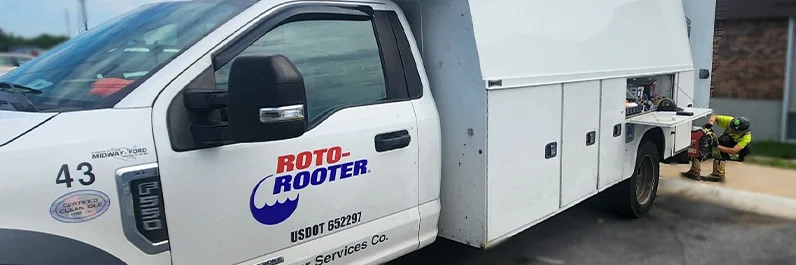 Roto-Rooter equipment and truck